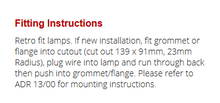 LED Autolamps 131WM fitting guide